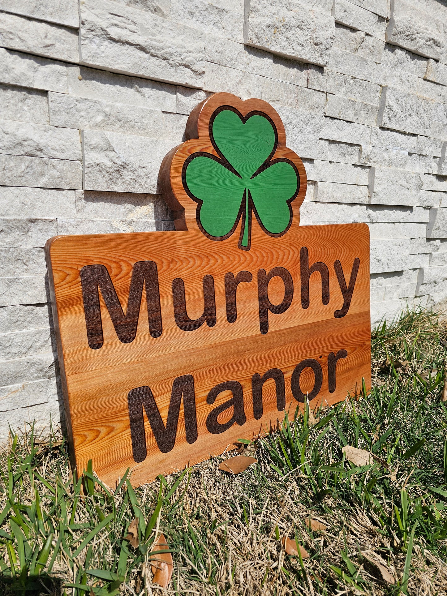 Cedar Engraved Patio Signs